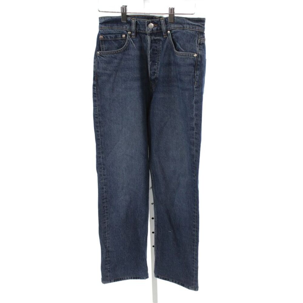 EB Denim Unisex Straight High Rise Dark Blue Jeans Size 25